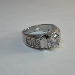New Platinum Plated 2.0 Carat Diamond Men's Ring