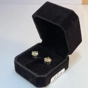 New Platinum Plated 2.0 Diamond Stud Earrings