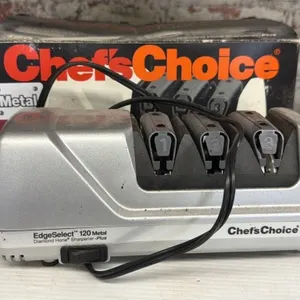 Chef’s Choice Knife Sharpener 
- powered on when