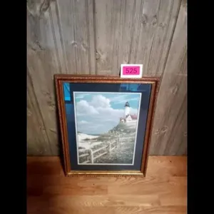 Coastal Framed Lighthouse Art Print