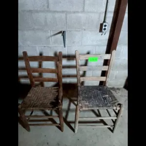 Woven Seat Chairs - Vintage, Set of 2