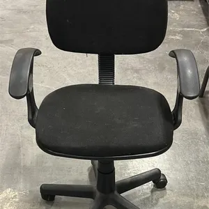 Black Fabric Mid-Back Swivel Office Chair