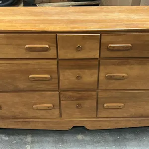 9 Drawer Vintage Wooden Dresser