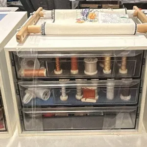 3 Cube Organizers full of Embroidery String