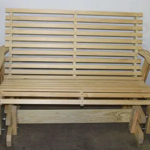 New Amish Built Slatted Glider Bench
