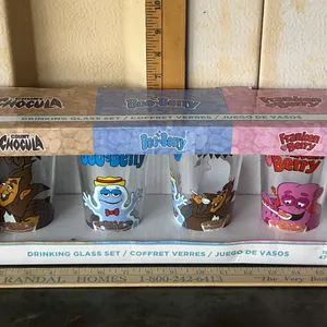 Funko Drinking Glass Set Count Chocula, Boo-Berry, & Franken Berry