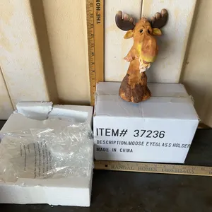 Resin Moose Eyeglass Holder, New