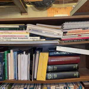 Floral Arrangement and Law Books