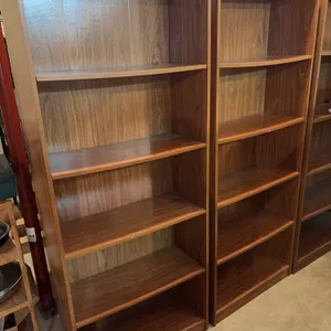 Set of 2 Identical Wooden Bookshelves 71"x29"x12"