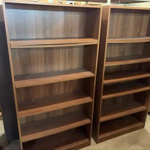 Set of 2 Identical Wooden Bookshelves 72"x36"x12"