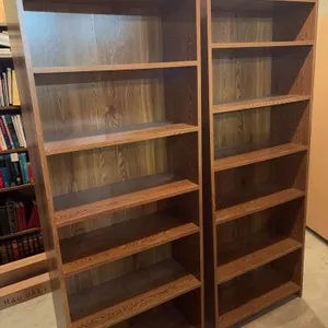 Set of 2 Identical Wooden Bookshelves 72"x29"x12"