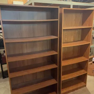 Set of 2 Wooden Bookshelves 71"x30"x12" and 71"x29"x12"