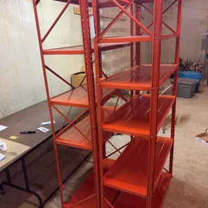 Set of 2 Orange Storage Racks 71"x35"x16"