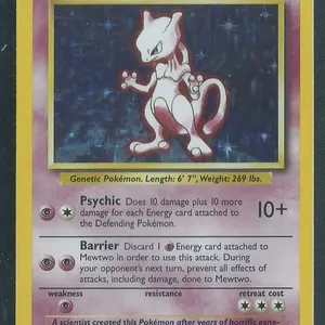1999 Pokemon Base set #10 Mewtwo