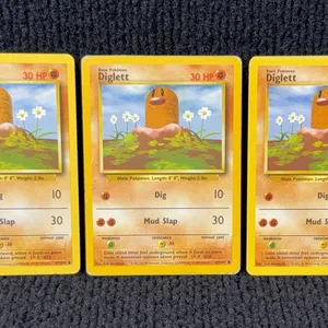 1999 Pokemon Base set  #43 Abra; (4) #47 Diglett