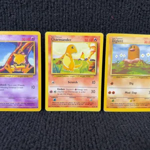 1999 Pokemon Base set  #43 Abra; #46 Charmander; #47 Diglett