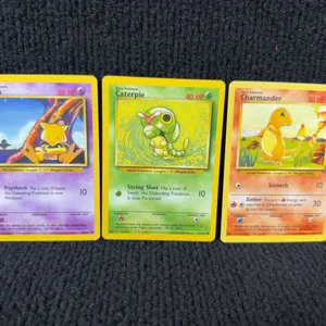1999 Pokemon Base set  #43 Abra; #45 Caterpie; #46 Charmander