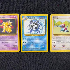 1999 Pokemon Base set  #32 Kadabra; #38 Poliwhirl; #39 Porygon