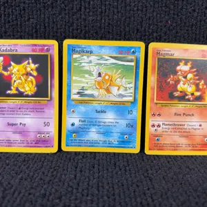 1999 Pokemon Base set  #32 Kadabra; #35 Magikarp; #36 Magmar