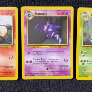 1999 Pokemon Base set #28 Growlithe; #29 Haunter; #30 Ivysaur
