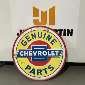 VINTAGE 36" CHEVROLET PARTS METAL SIGN