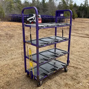 4 SHELF ROLLING CART, 48” X 22”, 270LB CAPACITY PER