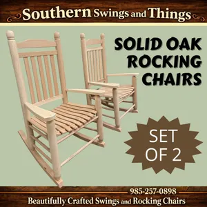 1 PAIR JUMBO 2 1/2" OAK ROCKERS