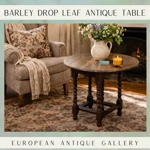 BARLEY DROP LEAF ANTIQUE TABLE