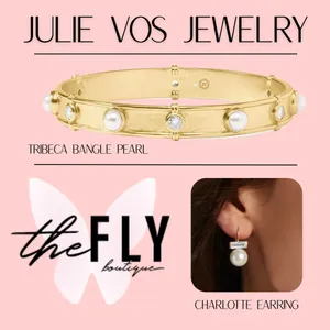 JULIE VOS TRIBECA PEARL BANGLE AND CHARLOTTE EARRINGS