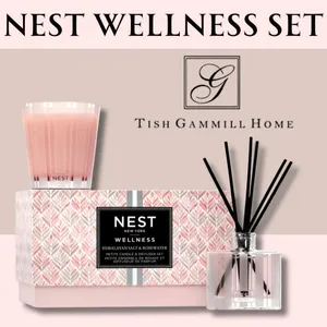 NEST NEW YORK WELLNESS SCENTED CANDLE AND REED DIFFUSER SET
