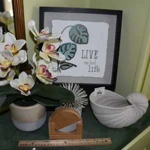 Various Home Decor Including Coasters, Planter,