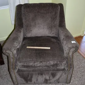 Upholstered Swivel Rocker, Measures 36 X 36