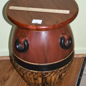 Ceramic Base Table, 21 Inches High