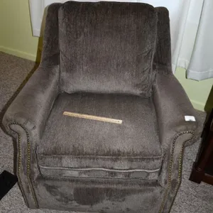Upholstered Swivel Rocker, Measures 36 X 36