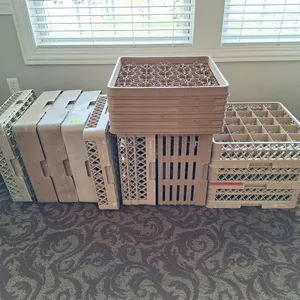 Approx 20 Poly Glass Drying Racks