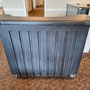 Portable Bar on Wheels with Ice Bin and Storage Behind, 54"x26"x46"