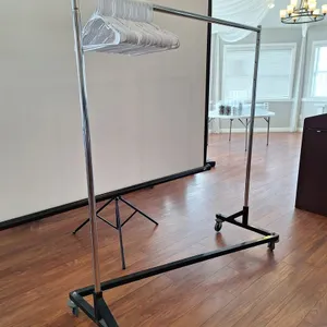 Z- Clothes Rack on Wheels, 63"x Adjustable Height