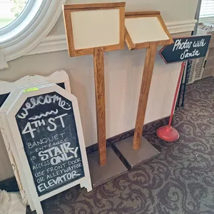 3 Hinged Chalkboard Signs 15"x30" and Assorted Signs as Pictured