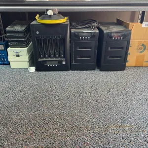 Lot of Assorted Electronics Including Two Multi-Bay Disk Arrays and Miscellaneous Devices
