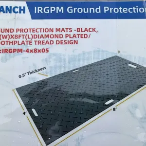 *NEW* PALLET OF (15) IRANCH IRGPM GROUND PROTECTION MATS - 4' X 8' X 0.5", 95 LBS MAT WEIGHT,
