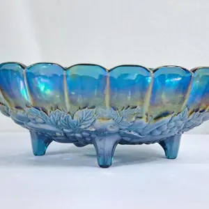 Large Carnival Glass Fruit Bowl