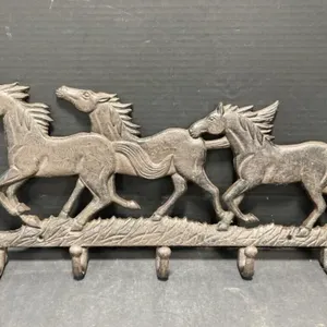Cast Iron Horse Theme Coat Hook, 19 " long