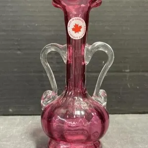 Cranberry Glass Hand Blown By Rossi Canada Clear
