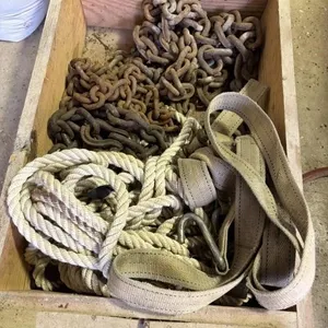Chain pieces, strap, and Rope