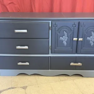 4 Drawer Dresser with Cabinet- 54x17x31 inches -