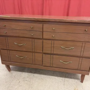 6 Drawer Dresser with Mirror - 47x17x32 inches