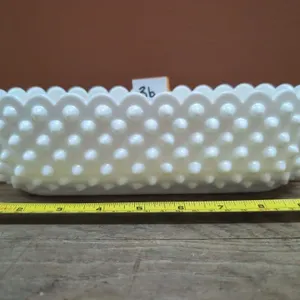 White hobnail bowl