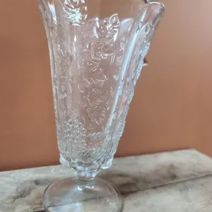 Tall glass vase