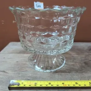 Glass pedestal bowl