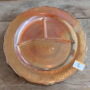6 vintage carnival divided plates